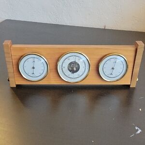 Vintage German Weater Station with Gold Accents